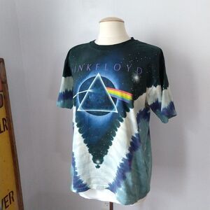 Vintage Distressed Pink Floyd Dark Side of the Moon Tie-Dye T-shirt Size M